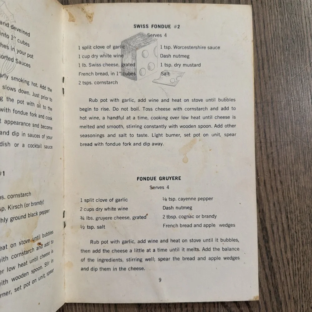 Vtg‎ 1968 FONDUE Cook-In COOKBOOK Recipes PAPERBACK Pamphlet USA Potpourri PRESS